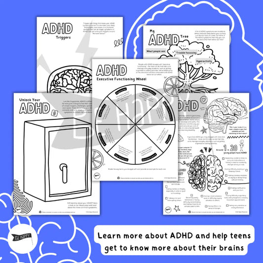 ADHD & Me – A Colourable Workbook for Teens, Pre-Teens and Young Adults