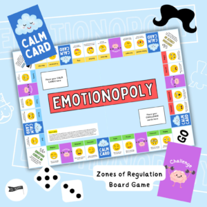 Emotionopoly - Printable Zones of Regulation Board Game for Kids (Instant PDF)