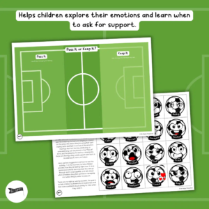 Pass It or Keep It - Printable Feelings Game for Kids (Football Theme)