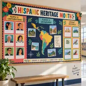 Hispanic Heritage Month Bulletin Board & Biography Research Bundle