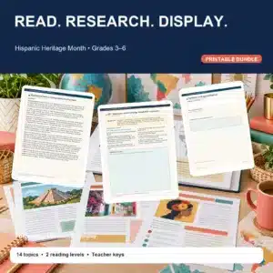 Hispanic Heritage Month Reading Passages & Comprehension | Grades 3-6
